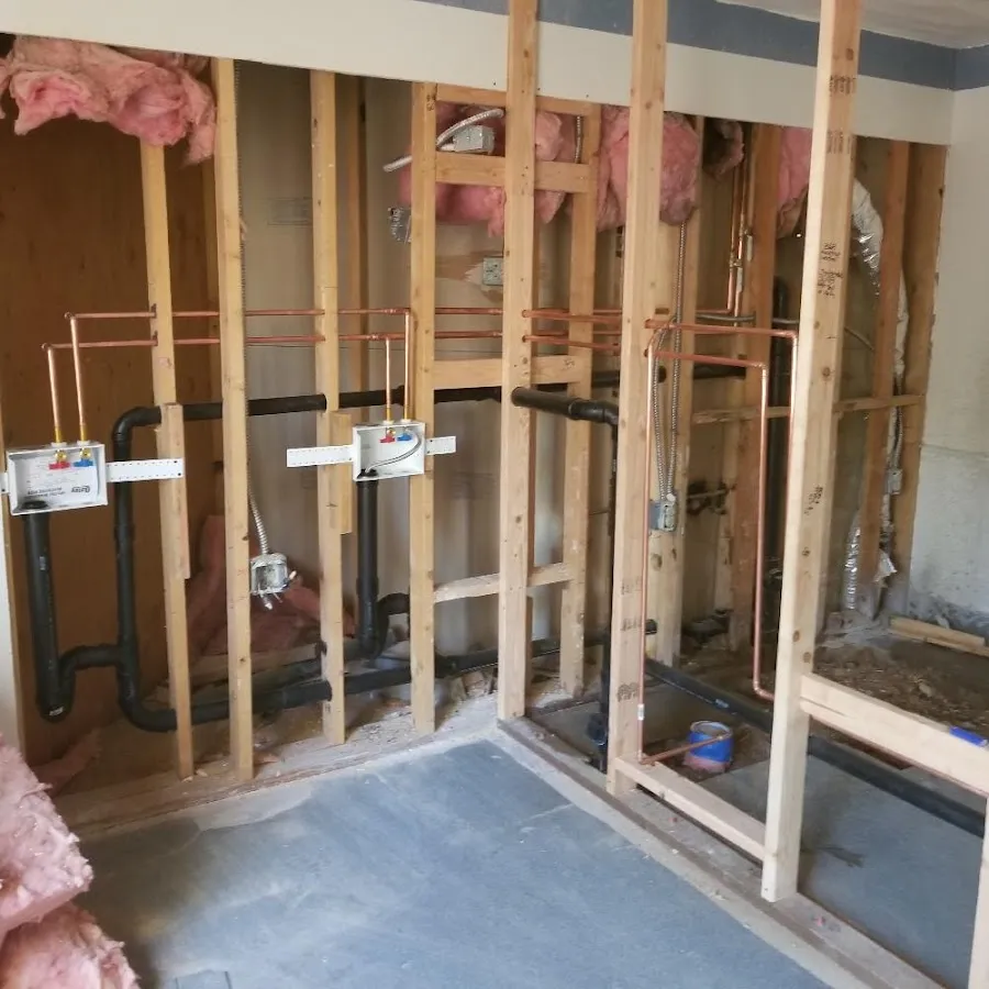Copper pipe rough-in and plumbing installation in Winter Springs